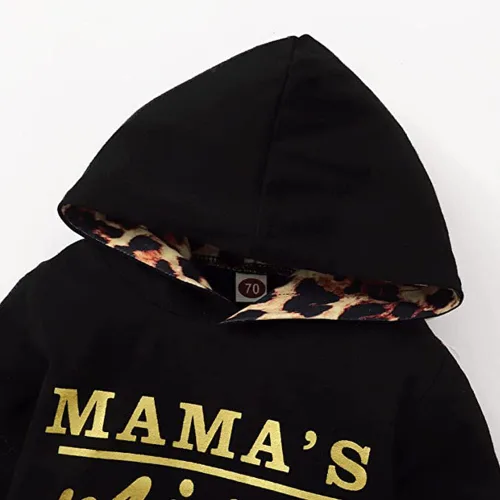 Vista 3 de Conjunto de 2 piezas con capucha y pantalón floral para niñas