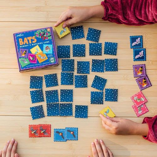 Vista 5 de eeBoo: Bats Little Memory & Matching Game - 18 pares para emparejar y memorizar, fichas coloridas, fomenta habilidades de reconocimiento