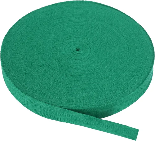 Vista 211 de PATIKIL Cinta de sarga de algodón de 1 pulgada, 50 yardas, cinta de algodón, cinta de encuadernación al bies, cinta de espiga para costura, Verde