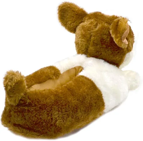 Vista 3 de Millffy Pantuflas clásicas de conejo para adultos, pantuflas de felpa para niños, pantuflas de animales de pastor, perro, Corgi, disfraz