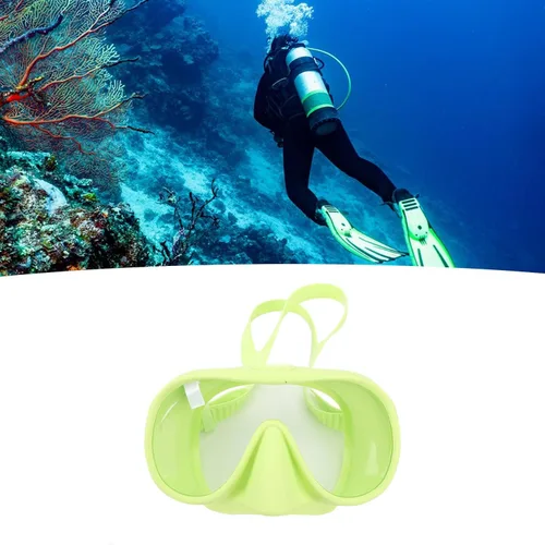 Vista 3 de Luocute Gafas de esnórquel de buceo con película antivaho de vidrio templado, máscara de natación juvenil anti rotura protegida, máscara de natación