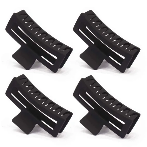 Vista 6 de Ahoney Pinzas de pelo negras extra grandes de 5 pulgadas (4 piezas) - Pinzas gigantes para cabello largo grueso, agarre fuerte, clips de plátano