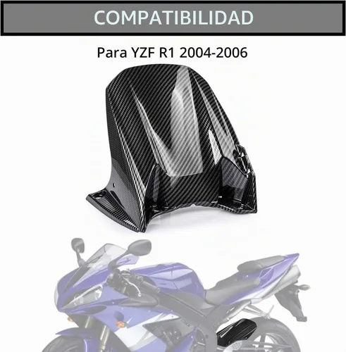 Vista 2 de PSLER Guardabarros trasero neumático Hugger para YZF 1000 R1 2004-2006 (carbono)