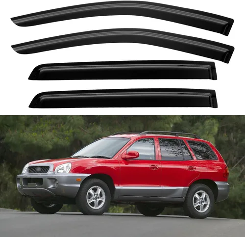 Vista 13 de YQAUTEC - Viseras para ventana, protectores contra la lluvia, compatibles con Subaru WRX 2015-2021, deflectores de viento para ventanas, viseras