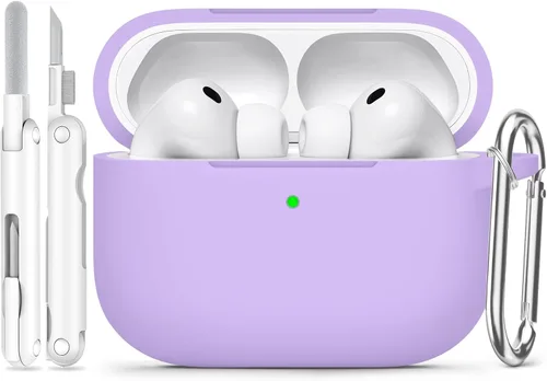 Vista 35 de Funda para AirPods Pro 3 (2025), funda protectora de silicona suave compatible con Estuche Apple AirPods Pro de 3ª generación con kit de limpieza
