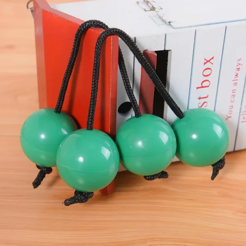 Vista 7 de MGTECH Paquete de 2 bolas agitadoras Asalato Kashaka, instrumento de ritmo tradicional africano Aslatua, verde
