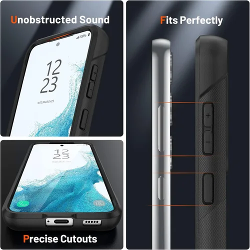 Vista 8 de Asuwish Funda protectora para Samsung Galaxy S23 5G con protector de pantalla de vidrio templado y accesorios de celda, protección de doble capa
