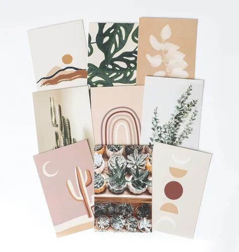 Vista 7 de Artivo Kit de collage de pared bohemio para niñas adolescentes, bonita decoración de habitación, imágenes estéticas de decoración de pared
