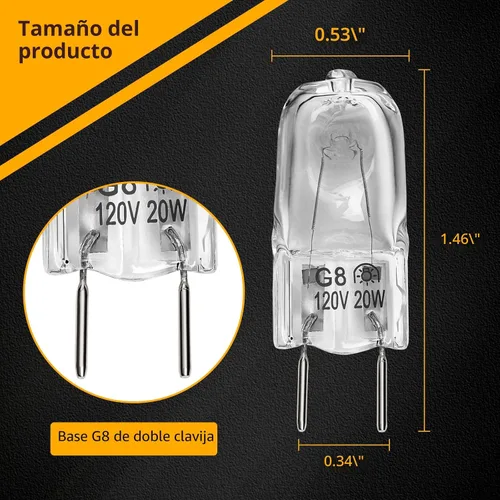 Vista 3 de Bombilla halógena compatible con GE, Samsung, Kenmore, Elite, Maytag, microondas sobre la estufa, luz nocturna/luz para estufa para microondas GE
