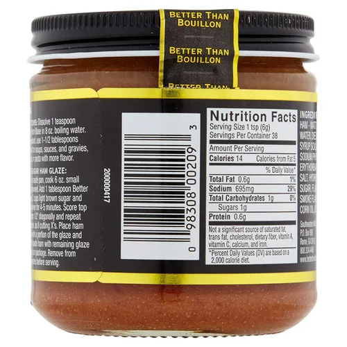 Vista 2 de Better Than Bouillon - Base de jamón premium, hecha con jamón sazonado, base mezclable para sabor añadido, 38 porciones por frasco, frasco de 8