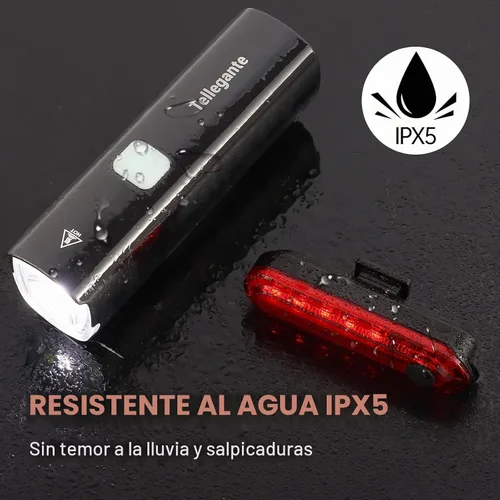 Vista 9 de Luces de bicicleta de 6000 mAh para conducción nocturna, luces brillantes de bicicleta de 1200 lúmenes, luces de bicicleta recargables USB