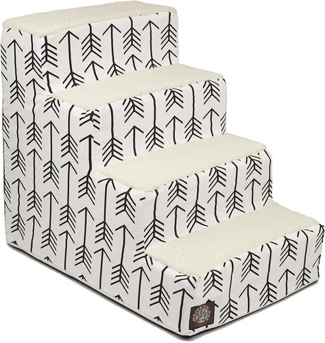 Vista 101 de Majestic Pet - Escaleras portátiles para mascotas suave escalón de espuma de sherpa escalones para perros y gatos rampa para cachorros