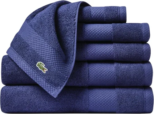 Vista 44 de Lacoste Heritage - Sábana de baño de 100 % algodón Supima, aloe, 35" x 70", altamente absorbente y de secado rápido, toalla de baño súper suave