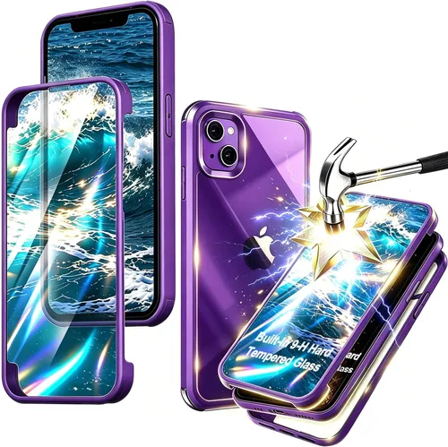 Vista 19 de Funda para iPhone 11 con protector de pantalla [vidrio templado 9H integrado], protección de cuerpo completo 360 de doble capa protectora