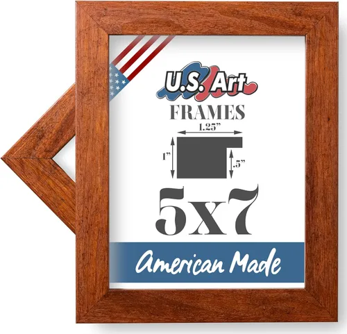 Vista 97 de Marco de fotos de 4 x 6 pulgadas, acabado envuelto suave, plano de 1.25 pulgadas de ancho, bronce oscuro envejecido, 100% madera americana compuesta