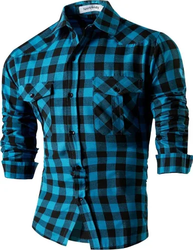 Vista 59 de JZS041, camisa de vestir de manga larga para hombre