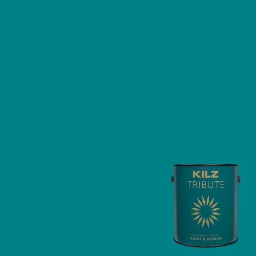 Vista 26 de KILZ TRIBUTE Pintura e Imprimación, Interior, Muestra de Color, Almost Aqua, 8 Onzas