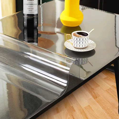 Vista 3 de Kasepie Protector de Mesa Transparente de PVC 12x24 Pulgadas, 1.5mm de Grosor, Protector de Mesa de Plástico Rectangular, Protector de Mesa