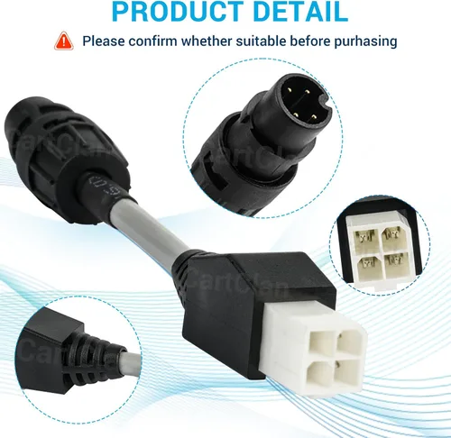 Vista 4 de Adaptador de mano de coche Club 1307 Cable Molex de 4 pines para programador de código de velocidad Curtis 1311/1313, reemplaza OEM # 102251501
