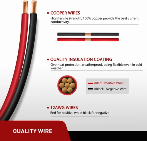 Vista 4 de Nilight Paquete de 2 conectores de enchufe de alimentación SAE de 12 AWG, puerto de pared lateral, conexión rápida, conector de montaje empotrado
