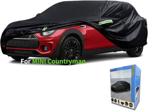 Vista 13 de Funda a medida para automóvil mini-auto, 7 capas de cubierta impermeable para todo tipo de clima, para exteriores, cubierta completa contra la Negro