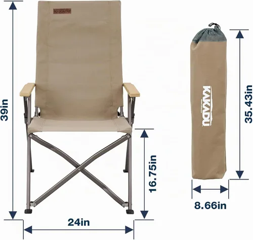 Vista 2 de Kakadu Revived - Silla reclinable ajustable con 4 posiciones reclinables, lona reciclada de alta resistencia con marco de aluminio resistente