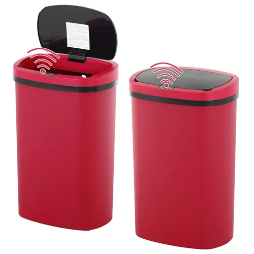 Vista 13 de Cubo de basura de 13 galones con tapa, sensor de movimiento, cubo de basura de cocina, material plástico impermeable y a prueba de desorden
