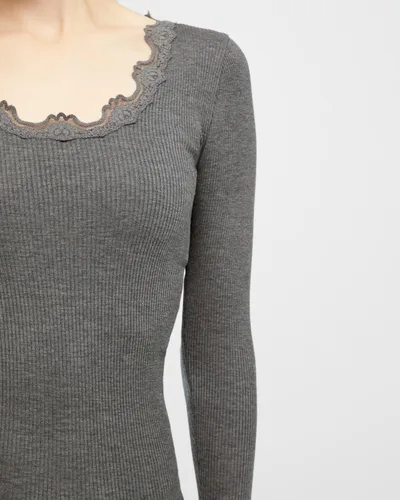 Vista 4 de Seda playera Regular Ls WWide Lace