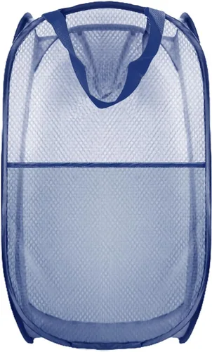 Vista 13 de Cesto de Ropa Plegable Pop Up, Cesta de Ropa de Malla Plegable Extra Grande, 28" x 16" x 16" (Negro)