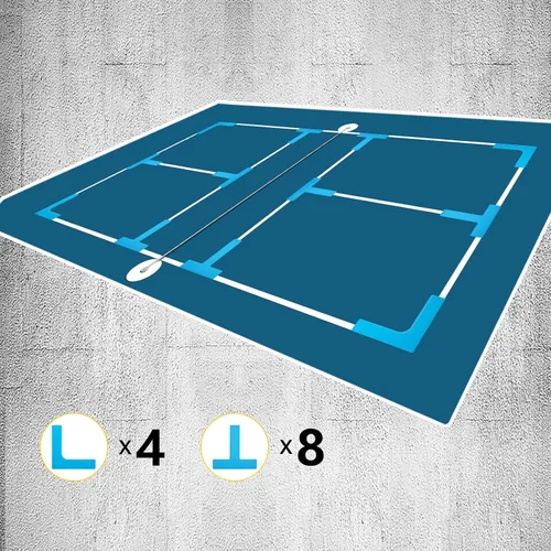Vista 3 de Court Lines - Kit de marcadores abatibles para crear tu propia cancha de tenis de pickleball