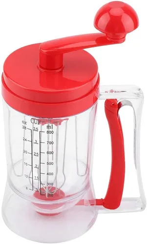 Vista 9 de Dispensador de masa, ABS manual de mano para panqueques magdalenas mezclador de masa dispensador licuadora máquina herramienta para hornear