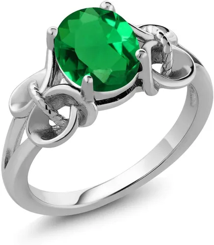 Vista 99 de Gem Stone King Anillo de compromiso ovalado con piedra natal para mujer, plata de ley 925, ovalado de 0.354 x 0.276 in, anillo de compromiso