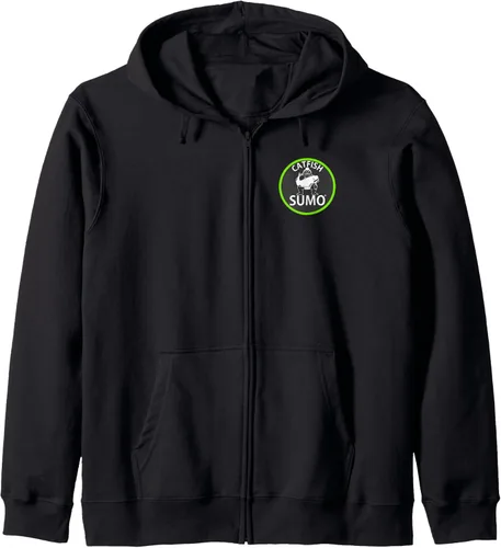 Vista 2 de Catfish Sumo Sudadera con capucha con cremallera de Champions, Negro, S