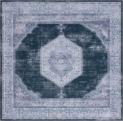 Vista 12 de SAFAVIEH Tucson Collection - Alfombra lavable de 2 pies 6 x 8 pies, color negro y beige, antideslizante, ideal para zonas de alto tráfico en sala