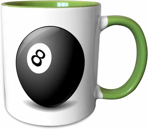 Vista 8 de Florene Juegos – # 8 de bolas de billar – Tazas, Negro/Blanco