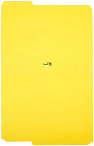 Vista 7 de Staples 508903 Carpetas de archivos con pestañas reforzadas Letra 3 Pestaña Amarillo 100Caja