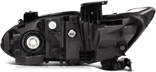 Vista 7 de Conjunto de faro delantero derecho lente transparente carcasa negra