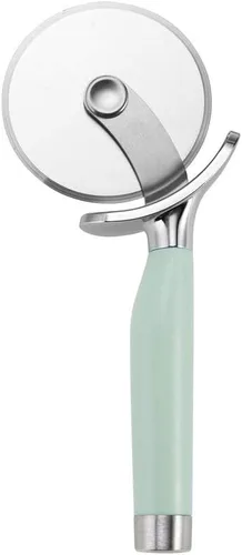 Vista 6 de KitchenAid Rueda de pizza gourmet de acero inoxidable con hoja afilada para cortar fácilmente cortezas de pizza, pasteles y más, protector de dedos