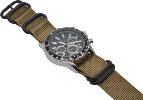 Vista 31 de ArtStyle - Correa para reloj de nailon balístico y con hebilla negra de alta gama (acabado mate)