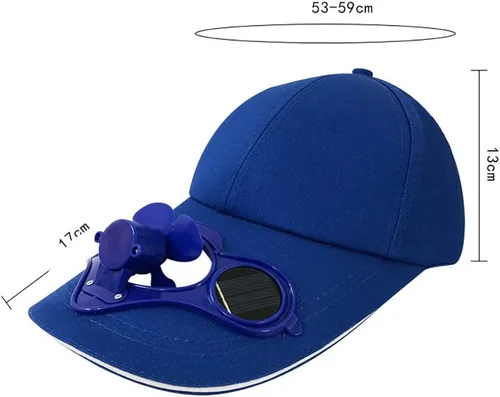 Vista 3 de Gorra de ventilador de energía solar, gorra de béisbol y golf que enfría tu cara en el sol caluroso verano