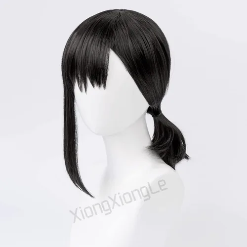 Vista 3 de Peluca de anime para cosplay de motosierra para disfraz de hombre, peluca con gorra, juego de rol para fiesta, Halloween, Navidad