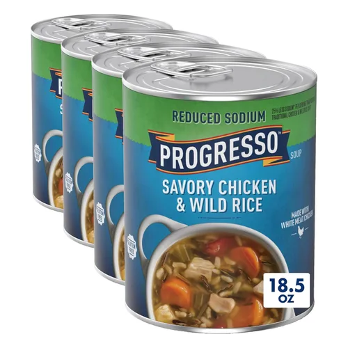 Vista 14 de Progresso Caldo de Maíz con Pollo, Sopa enlatada reducida en sodio, lata de 18.5 oz 25% Less Sodium Than Progresso Rich & Hearty Chicken Corn