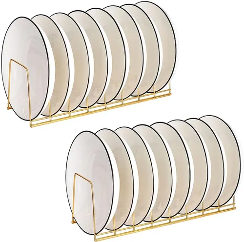Vista 14 de Escurridor de platos pequeño, estante de secado de cuencos de acero inoxidable para almacenamiento organizador de encimera de cocina, estante
