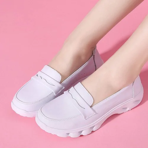 Vista 6 de KOFUBOKE Cómodos zapatos de enfermera para mujer, ligeros, antideslizantes
