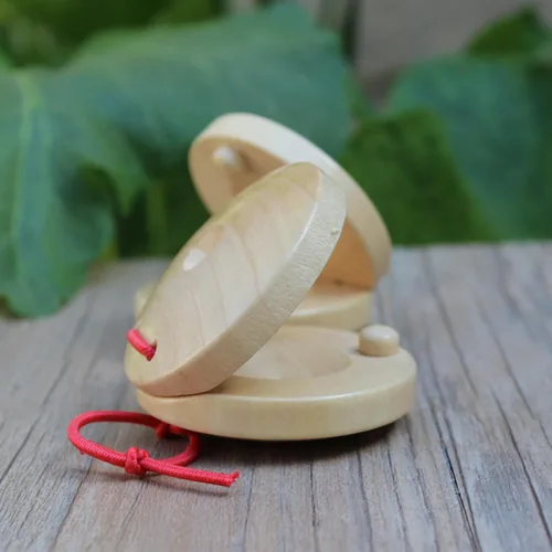 Vista 5 de Castañuelas de madera para instrumentos musicales - Dedos adultos (10 piezas)