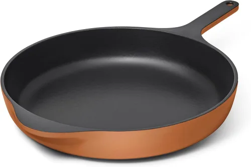 Vista 17 de Sartén de Hierro Fundido Caraway - Sartén de Hierro Fundido Esmaltada de 8" con Recubrimiento de 3 Capas de Esmalte - Sin Necesidad de Sazonado