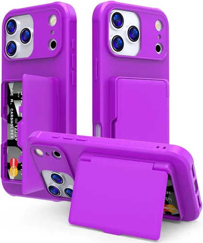 Vista 13 de Funda compatible con iPhone 14 Pro Max con espejo con tarjetero y soporte para tarjetas, bonita funda de lujo con espejo de maquillaje a la moda