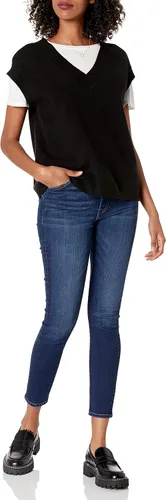 Vista 4 de The Drop Chaleco tipo suéter con cuello en V Zhen para mujer