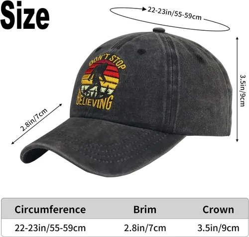 Vista 2 de Bigfoot - Gorra de béisbol de algodón clásico clásico lavado ajustable para hombres y mujeres