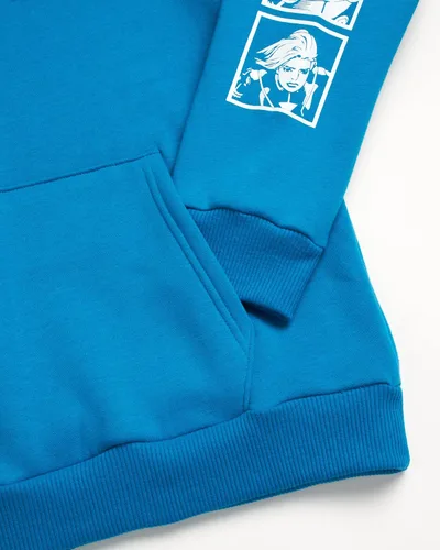 Vista 3 de Marvel Sudadera con capucha de vellón Avengers para hombre, Capitán América, Hulk, Iron Man, Spider-Man, Venom